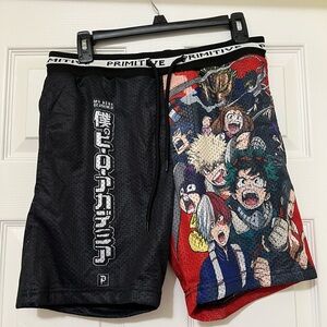 Primitive Black and Red Anime Character My Hero size Small Short